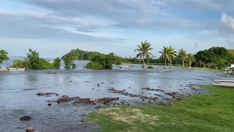 Atelaite Cama Waves slamming ashore in Mavana, Vanuabalavu, Lau.