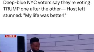 Deep-blue NYC voters say they're voting TRUMP one after the other- Host left stunned.