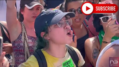 Confrontations between Pro-Life and Pro-Abortion protesters taking place outside the Supreme Court.