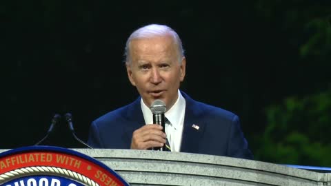 Pres Biden addresses the 40th Intl Brotherhood of Electrical Workers International Convention. McCormick Place, Chicago, IL.