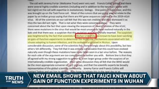 New Email Reveals What Fauci Knew About Wuhan Lab Gain-of-Function Experiments
