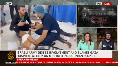 Al Jazeera reporting from Khan Younis hospital Gaza