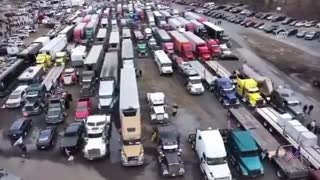 Drone Footage Of Massive People's Convoy USA