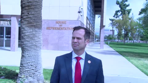 Arizona State Capitol MAAP Media speaking with State Legislature Warren Peterson