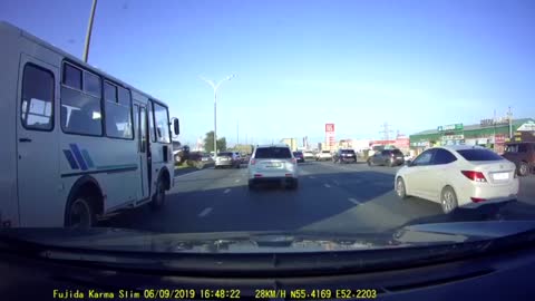 Collision Sends Car Flying into Oncoming Lane