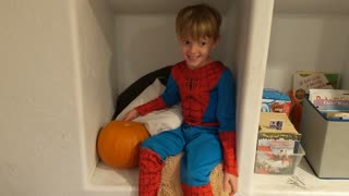 Toddler Admits he is Weird for Wanting to Sleep with his Pumpkin