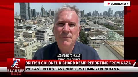 British Colonel Richard Kemp Reporting From Gaza