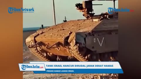 SECONDS: Israeli tank destroyed by Hamas missile at close range