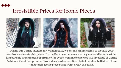 Embrace the Shadows: Divine Darkness Women's Gothic Jackets Sale
