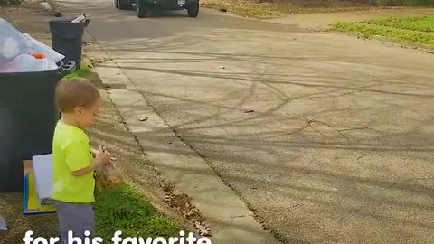 Kid Gives Homemade Cookies To His Favorite Garbagemen