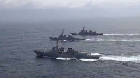 US, South Korea, and Japan staged joint naval missile defense exercise off South Korea's coast