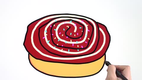 Drawing and Coloring for Kids - How to Draw Donut 03