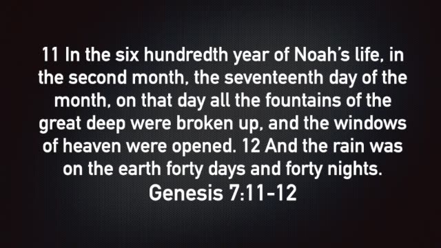 Genesis 7:7-12 PODCAST