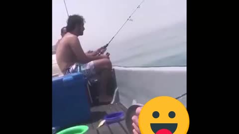 funny fishing in River