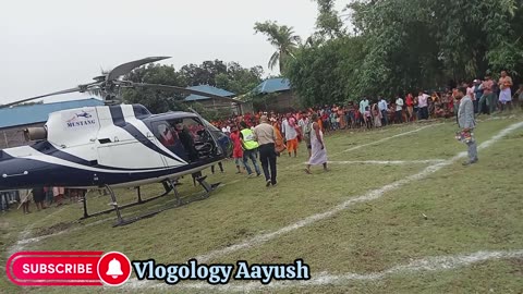 How does a chopper rescue the villagers to save