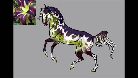 SPEED HORSE DRAWING a Fantasy Acid Paint