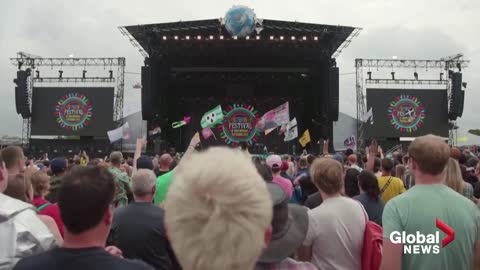 “Russia has stolen our peace" Zelenskyy tells Glastonbury festival crowd