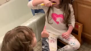 Toddlers CAUGHT Brushing Teeth