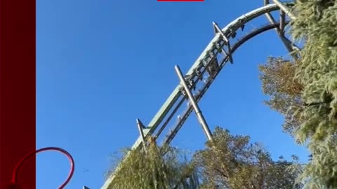 People left dangling as rollercoaster stops mid-ride.