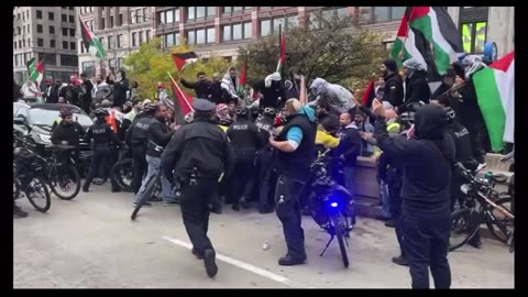 Pro Hamas - Palestine Riots in Chicago USA