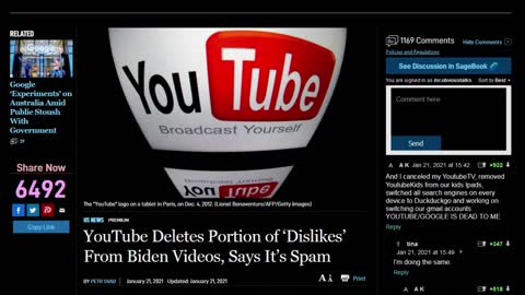 Biden Gets NUKED From Orbit With Dislikes, YouTube FAILS to Delete Dislikes Fast Enough