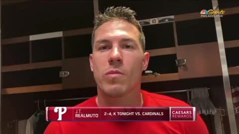 Unvaccinated Phillies’ J.T. Realmuto Responds to Canada Banning Him From Playing.