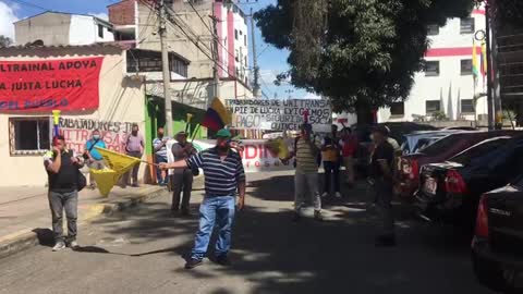 Trabajadores de Unitransa protestan ante el no pago de salarios y seguridad social