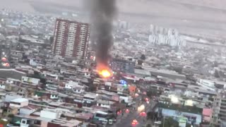 Devastating fire captured on camera in Chilean city of Iquique