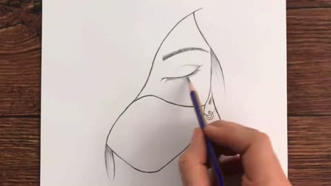 Draw The Shape Of Girls' Eyelashes