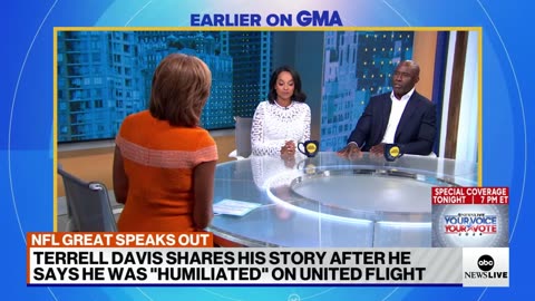 Denver Broncos legend Terrell Davis speaks out after being escorted off United flight