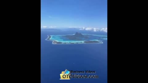 #2 view of French Bora Bora From Helicopter