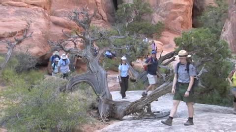 Ranger Hike in the Fiery Furnace - Arches National Park