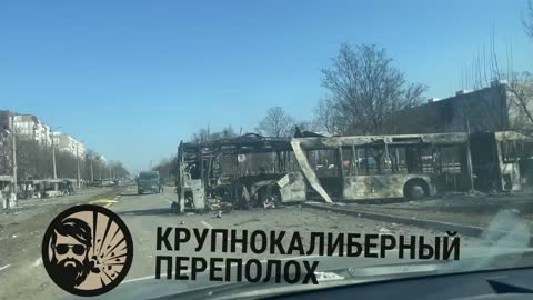 Mariupol emerges from the siege. Destroyed city buses