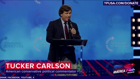 Tucker Carlson at Am Fest 2023: They are DESTROYED by the EVIL that flows through them