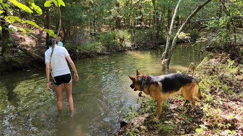 Duke discovers a creek..