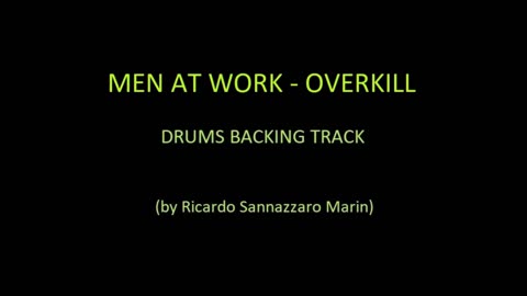 MEN AT WORK - OVEKILL - DRUMS BACKING TRACK