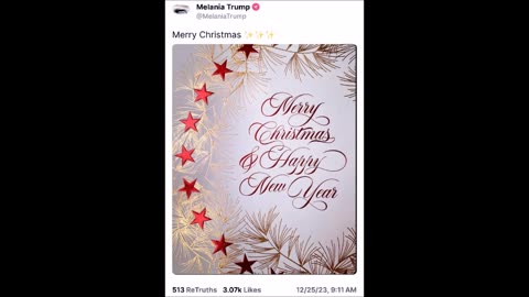 Melania Trump - Merry Christmas