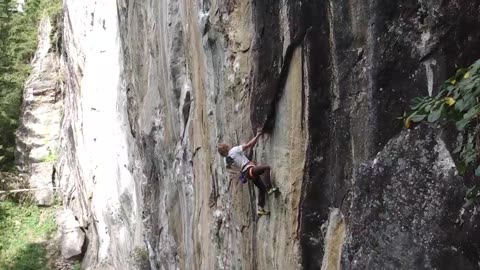 Martin Siller on Persona Non Grata 8B Rock Climb