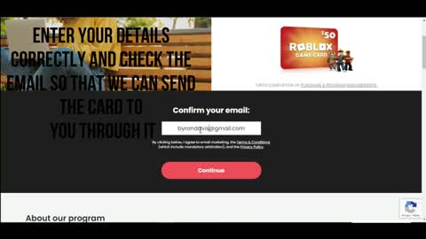 Roblox 50$ Free gift card
