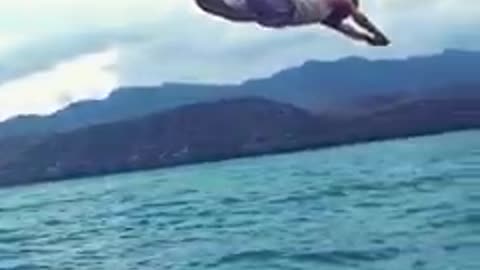 Amazing flying jump