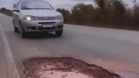 How the effect of speed prevents you from falling into a hole in the road.