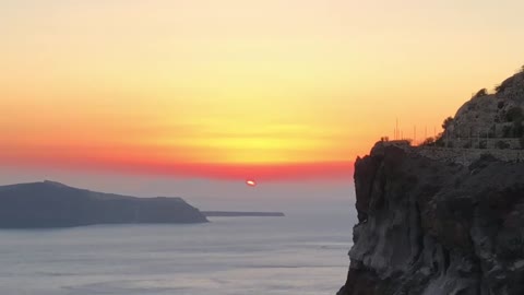 Sunset In santorini greece