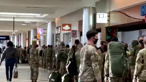 Army National Guard Arrives in Atlanta Georgia On Sunday Evening Ahead of January 6th, 2020.