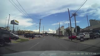 Wild Driver Swerves into Parked Car