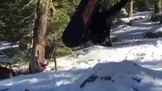 Snowboard diy ramp backflip fail