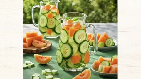 Free Cucumber Melon Medley Infusion Recipe 🥒🍈🍹✨
