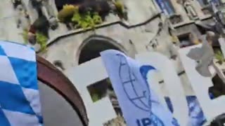 People in Munich, Germany, standing up against the corrupt government in Berlin