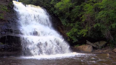 Beautiful Relaxing Rushing Waterfall