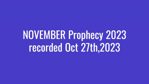 Prophet Ops: NOVEMBER PROPHECY 2023