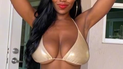 Tiktok Black Hot Sexy Bikini Girls Bouncing Big Boobs